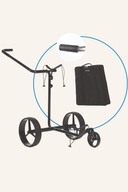 Carbon Drive 3.0 Elektrotrolley Set von JuCad, leichter und robuster elektrischer Trolley mit Kohlefaser-Design.