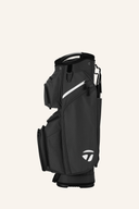 Grauer TaylorMade Cart Lite Cartbag mit mehreren Fächern und Schultergurt, ideal für Golfausflüge.