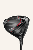 Cobra DS Adapt Max-D Driver mit schwarzem Schlägerkopf und grünem Griff, für Herren, im weißen Hintergrund.