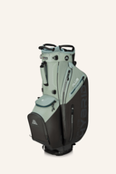Schwarzer Big Max Dri Lite Hybrid Plus Golftasche mit mehreren Fächern und Tragegriffen, geeignet für den Golfplatz.