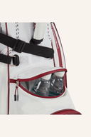 Großer, schwarzer Big Max Dri Lite Hybrid Plus Golftasche mit cooler Print-Design und mehreren Fächern, perfekt für Golfspieler.