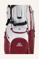 Großer Big Max Dri Lite Hybrid Plus Golfbag mit schwarzem Design und Frontdruck, wasserdicht und vielseitig.