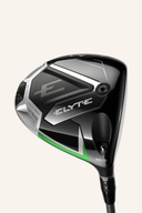 Callaway ELYTE Driver mit schwarzem Schlägerkopf und grauem Griff, seitliche Ansicht für Golfschläger.
