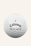 Weiße Callaway ERC Soft Golfbälle mit Triple Track Markierung, 2023 Modell, für verbessertes Spielgefühl und Genauigkeit