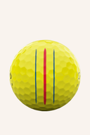 Gelbe Callaway ERC Soft Golfbälle mit Triple Track Markierung für präzises Putten, 2023 Modell.