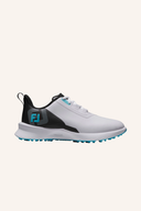 Juniors Golfschuhe von Footjoy, sportliches Design, atmungsaktiv und bequem für junge Golfspieler, auf weißem Hintergrund.