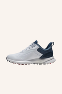 Footjoy Pro SL Golfschuhe in Schwarz mit weißen Akzenten, seitliche Ansicht, atmungsaktives Leder, für Damen oder Herren geeignet.