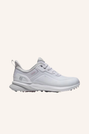 Footjoy Pro SL Golfschuhe in Weiß mit schwarzer Sohle, leichtes Design, für optimalen Halt auf dem Golfplatz