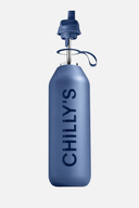 Blaue Series 2 Flip Trinkflasche von Golfers Paradise, 1000 ml, aus robustem Kunststoff, mit praktischer Flip-Verschluss.
