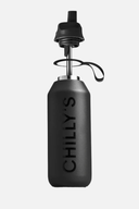 Schwarze 500ml Isolierflasche von Golfers Paradise, isoliert Getränke und hält sie warm oder kalt, mit Schraubverschluss.