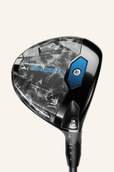 Callaway Paradym AI Smoke MAX Fairwayholz, modernes Holz mit schwarzer Oberfläche und Markenlogo sichtbar.