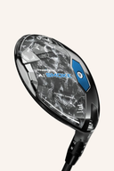 Callaway Paradym AI Smoke MAX Fairwayholz, modernes Holz mit schwarzer und grauer Gestaltung, sichtbare Schlagfläche.