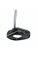 Ping G LE 3 FETCH Putter, grüne Schlägerkopf mit weißem Griff, zeigt den Putter mit flacher Schlagfläche und geschwungenem Design