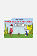 Lustiger Cartoon-Golfregel-Comic mit Tom und Chip, Geschenkartikel von Expert Golf, zeigt humorvolle Golfregeln in bunten Illustrationen