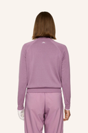Leichter Ruth Windbreaker Pullover von J. Lindeberg in neutraler Farbe, gewebtes Material, mit Reißverschluss und Stehkragen.