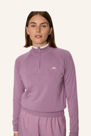 J. Lindeberg Ruth Windbreaker Pullover in grau, leichter, winddichter Pullover mit Reißverschluss und Kapuze, für sportlichen Stil.