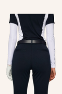 Lange J. Lindeberg Malin Hose in dunklem Stoff, detailreiche Passform, modisches Design, für Damenmode