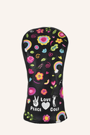 Originals Driver Headcover mit Peace- und Love-Motiv, passend für Golfschläger, dekorativ und schützend.