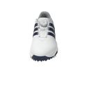 Adidas Tour360 Boa 2024 Golfschuhe mit schwarzem Obermaterial, Schnürung und rutschfester Sohle, seitliche Markenschrift.