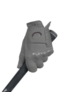 Golfhandschuh von Zoom Hybrid in Schwarz mit gedrucktem Design, für optimalen Griff und Komfort beim Golfspiel.