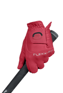 Zoom Hybrid Golfhandschuh mit rotem Print, bequeme Passform und strapazierfähiges Material für verbessertes Spiel.