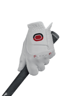 Golfhandschuhe von Zoom, Hybrid Modell mit weißem Print-Design, für besseren Grip und Komfort beim Golfspielen.