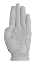 Zoom Hybrid Golfhandschuhe mit weißem Palmenmuster, weiches Material und bequemer Sitz für verbessertes Spiel.