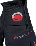 Zoom Hybrid Golfhandschuhe mit Klettverschluss in Schwarz, flexible und bequeme Passform für verbessertes Golfspiel.