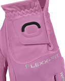 Golfhandschuh von Zoom, Hybrid Modell mit Klettverschluss, schwarzes und pinkes Design, atmungsaktives Material.