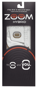 Zoom Hybrid Golfhandschuhe, schwarz mit Logo, in Verpackung, für optimalen Griff und Komfort beim Golfspielen
