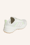 Adidas Zoysia Golfschuhe, seitliche und obere Ansicht, bequemes Design für Golfsport, atmungsaktives Material, schwarze Schuhe