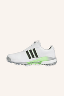 Adidas Tour360 24 BOA Boost Golfschuhe, seitlicher medialer Blick, bequeme Golfschuhe mit Boa-Verschluss.