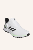 Adidas Solarmotion Boa 24 Golfschuhe, spikeless, frontale, seitliche und obere Ansicht, bequeme Golfschuhen für Damen.