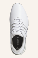 Adidas Tour360 (2025) SL Golfschuhe in Schwarz mit grünen Akzenten, seitliche Schnürung und langlebiges Sohlendesign.