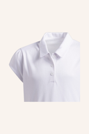 Adidas Performance Kurzarm-Polo, details und Stoffstruktur sichtbar, sportlicher Look, ideal für aktive Freizeit und Sport.