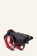 Schwarzer Big Max IQ² Golf-Trolley, manuelle Ausführung, mit Griff und Rädern für einfachen Transport auf dem Golfplatz