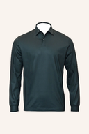Grünes Polo-Shirt mit Rauten-Muster von Jack Nicklaus, T-Shirt aus Baumwolle mit klassischen Kragen und kurzen Ärmeln