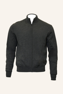 Dunkelgrauer Jack Nicklaus Heather Wind Stopper Pullover aus weichem Material, ideal für windiges Wetter.