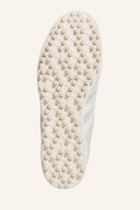 Adidas Gazelle Golfschuhe in Weiß mit grünem Akzent, atmungsaktives Leder, für optimalen Komfort beim Golfspielen