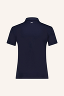 J. Lindeberg Tour Tech Poloshirt aus Baumwolle in Blau mit Kragen und Knöpfen, sportlich und bequem für den Alltag