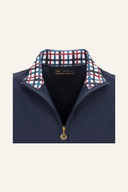 Jack Nicklaus Poloshirt mit Karo-Design, kurzer Ärmel, klassischer Kragen, modisches Plaid-Accent-Detail auf weißem Hintergrund
