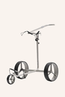 Elektrotrolley JuCad Drive SL Titan Travel 3.0 mit robustem Design und elektrischer Antrieb für einfachen Transport von Golfgepäck