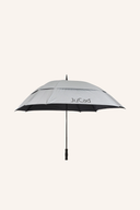 Elektrotrolley JuCad G Titan 3.0 Set Rose mit silberner Windschutz-Regenschirm, UV-Schutz, ohne Clip, wetterfest und robust