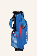Jucad Aqualight Standbag Golfbag in Blau-Rot mit Tragegriffen und Standfüßen, leichter Golfbag für Damen und Herren