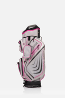 Roter JuCad Captain Dry Cartbag für Golfausrüstung, wasserfestes Golfbag mit mehreren Fächern und stabilen Griffen