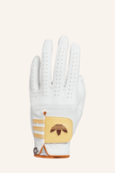 Adidas Original Golfhandschuh, weiches Leder, vorne zentrales Design, zeigt die Handfläche und Finger für optimalen Grip.