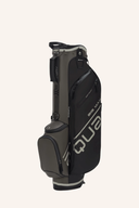 Großes, schwarzes Big Max AQUA Seven H Standbag mit mehreren Fächern und Schultergurt, für Golfschläger und Zubehör.