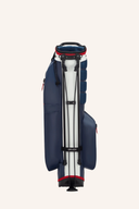 Großes, schwarzes Big Max AQUA Seven H Standbag mit mehreren Fächern und Tragegriffen, ideal für Golfausrüstung