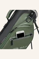 Großes Big Max AQUA Seven H Standbag mit mehreren Fächern und gepolsterten Griffen, schwarzes Golfbag für Damen und Herren