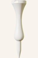 Helles weißes Lignum Next Step T-Shirt aus Bio-Baumwolle, flachliegend, ohne Logo, mit 57 mm Aufdruck.